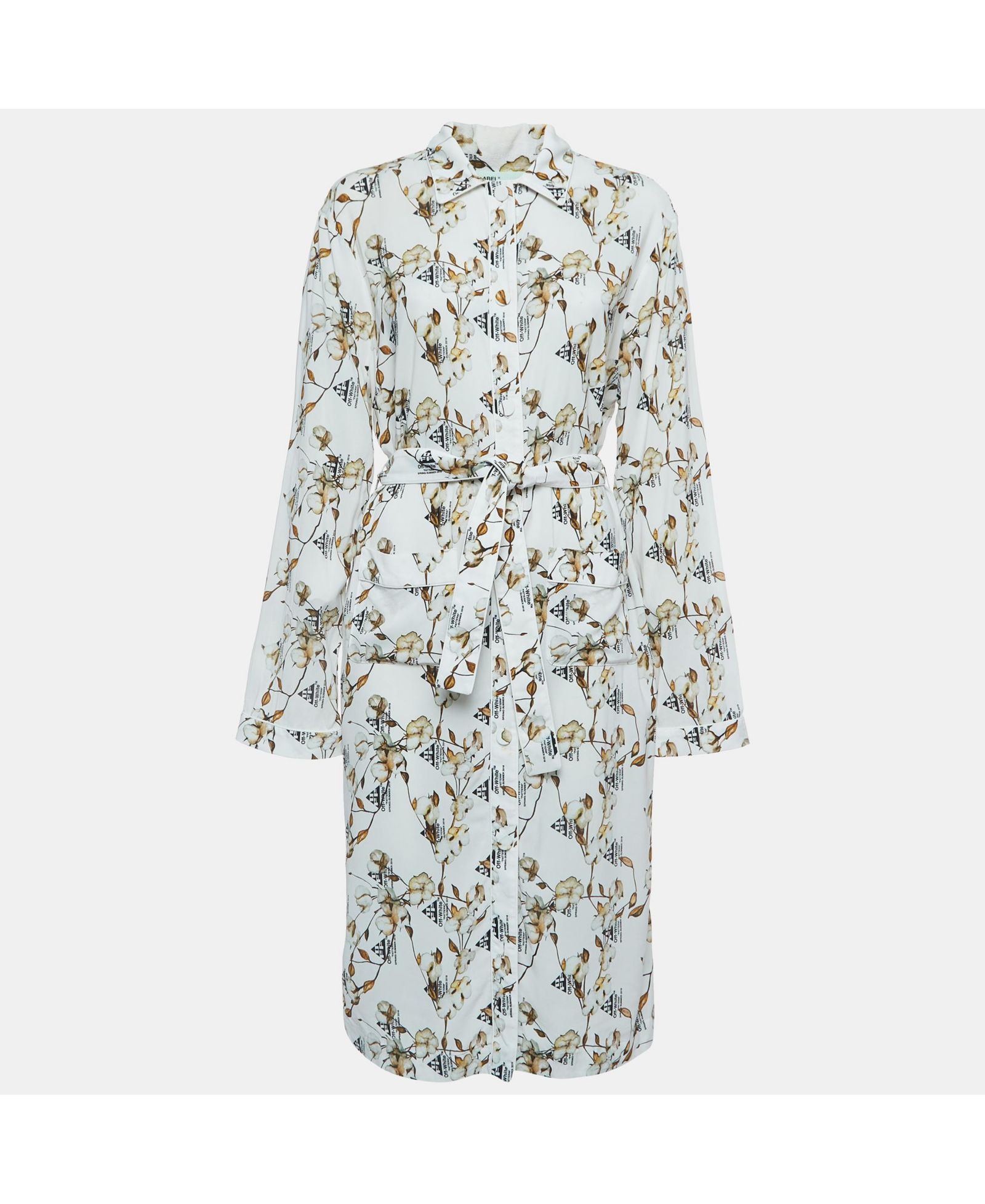Pre-Owned Off-White Women's White Crepe Dress
