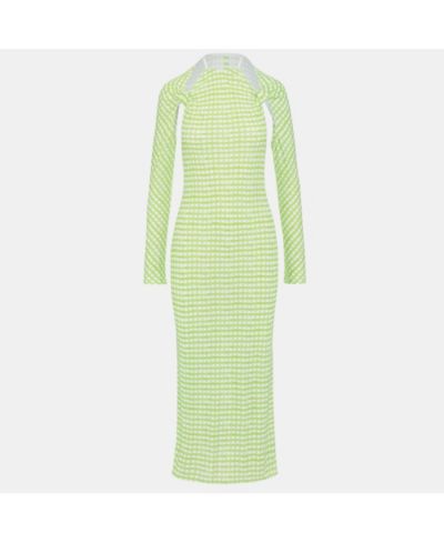 Pre-Owned Jacquemus Женское миди-платье La Robe Nodi с клетчатым принтом