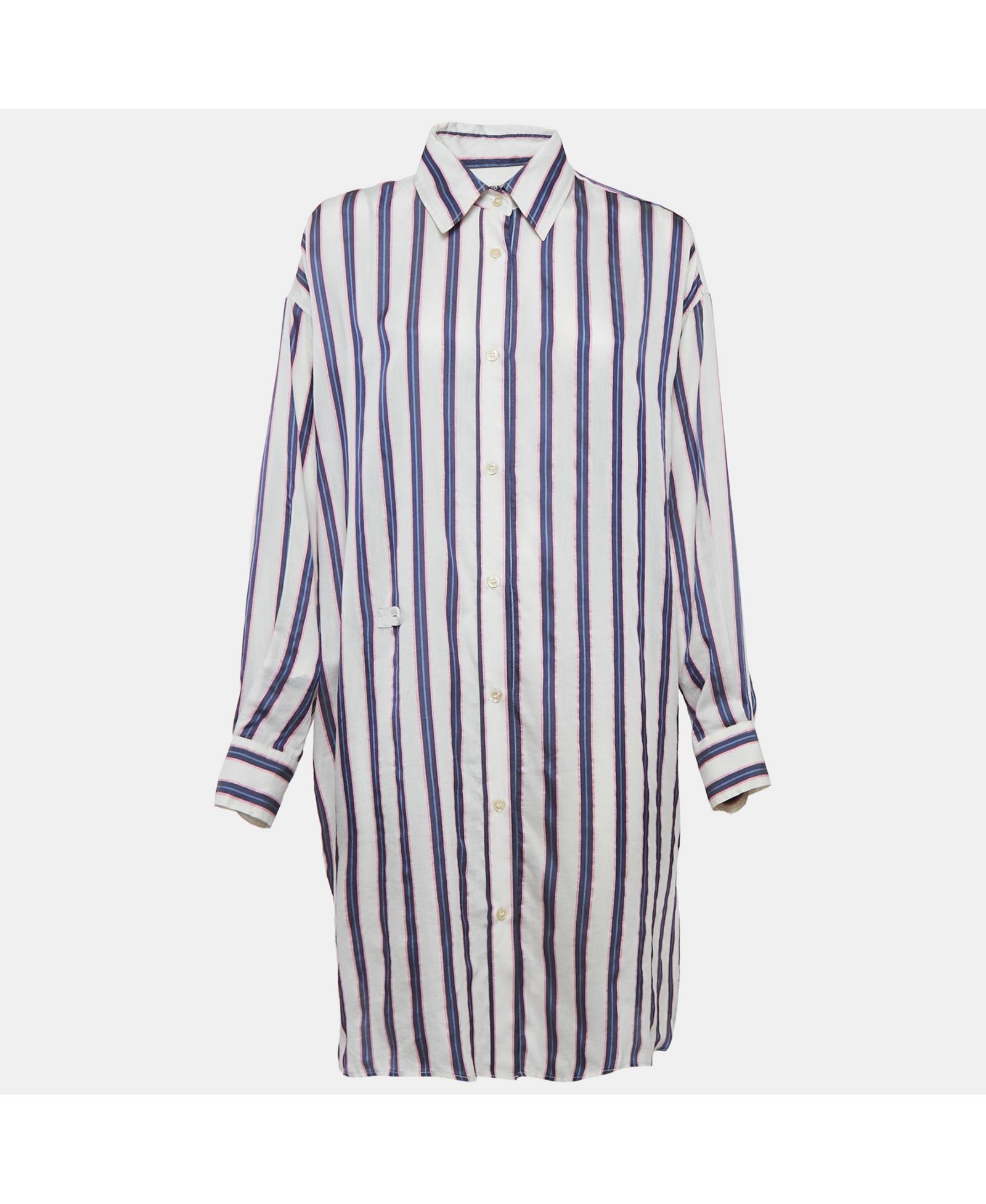 Платье Pre-Owned Isabel Marant Women's Etoile White/blue Stripe Cotton Blend Seenli