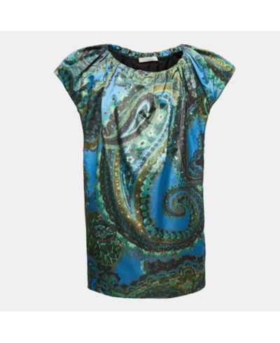 Женское многоцветное атласное платье Pre-Owned Stella Mccartney