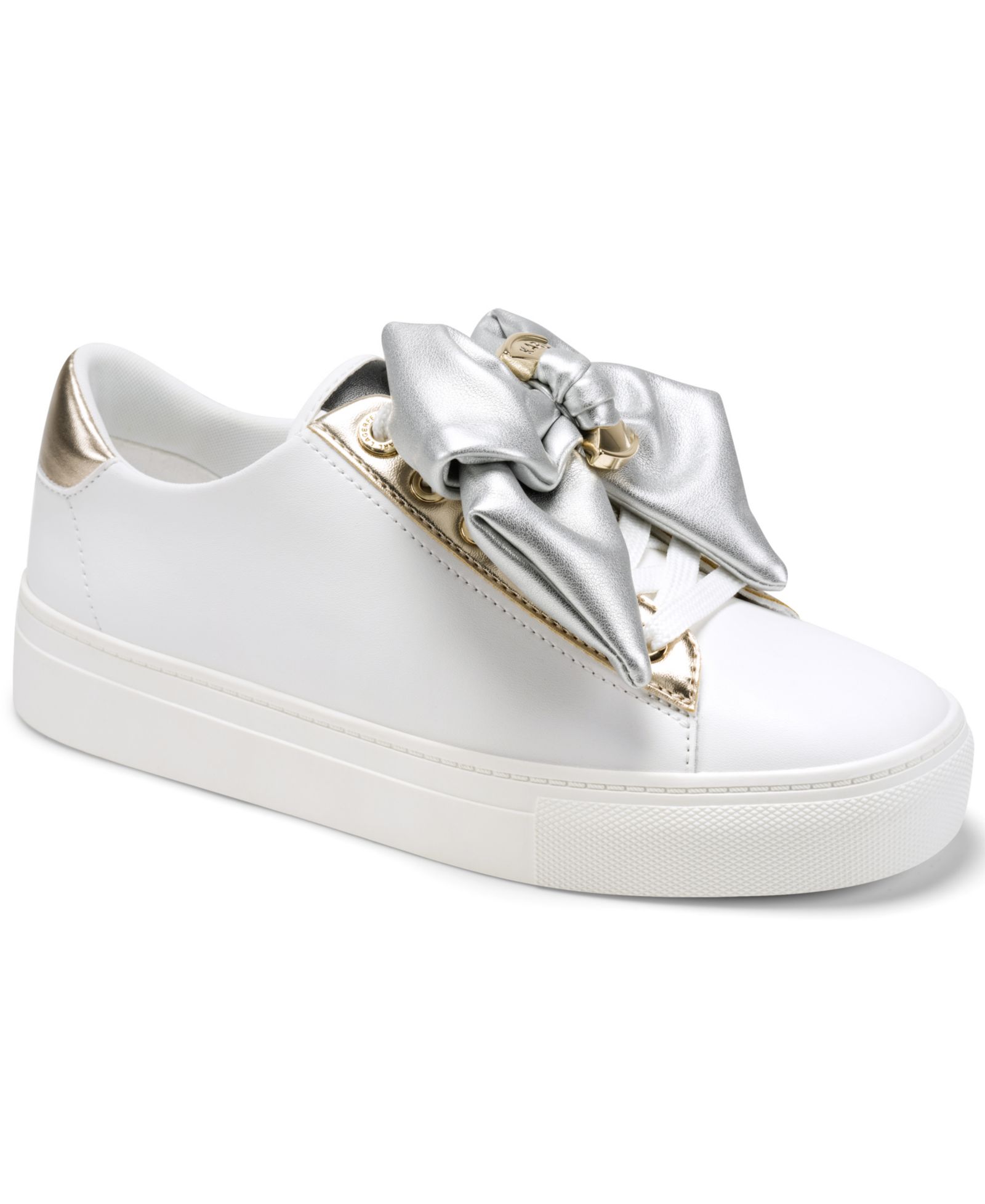 Женские кроссовки KARL LAGERFELD PARIS Claudette с бантом и шнуровкой