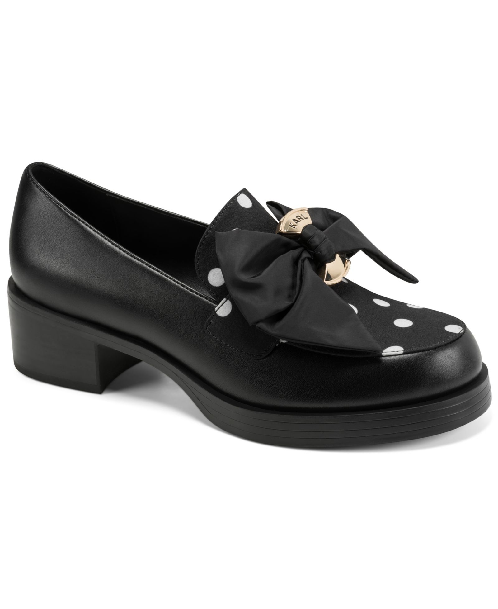 Женские лоферы KARL LAGERFELD PARIS Camilia Fan Bow Polka-Dot