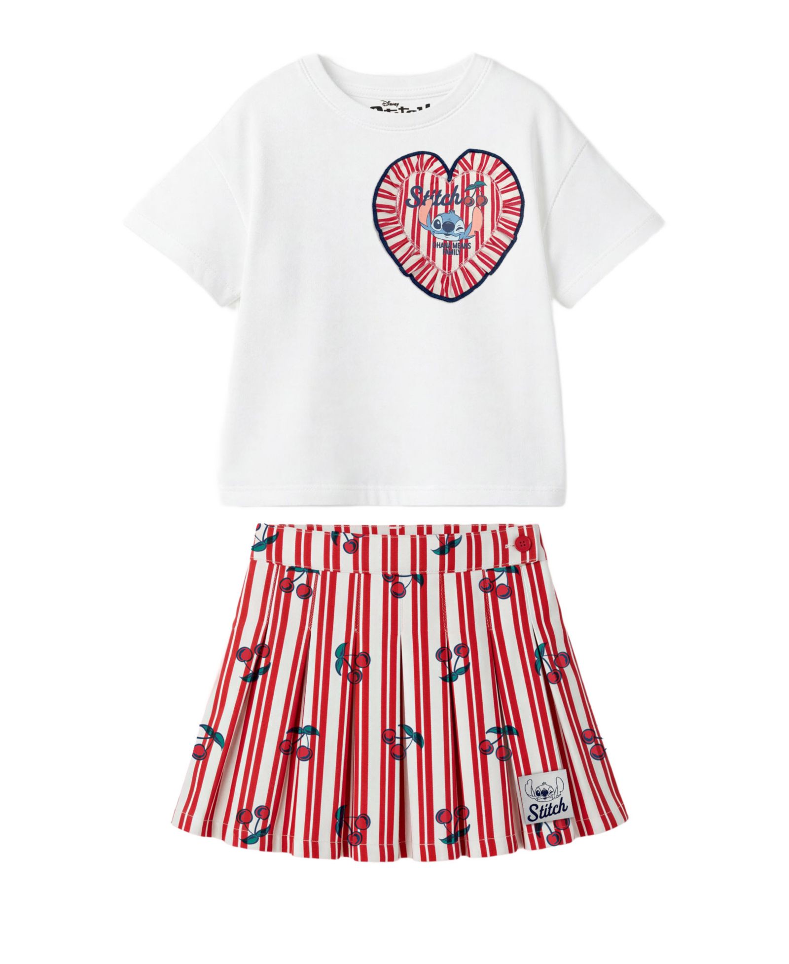 Disney Детский комплект из топа и юбки Stitch, 2-Piece Set