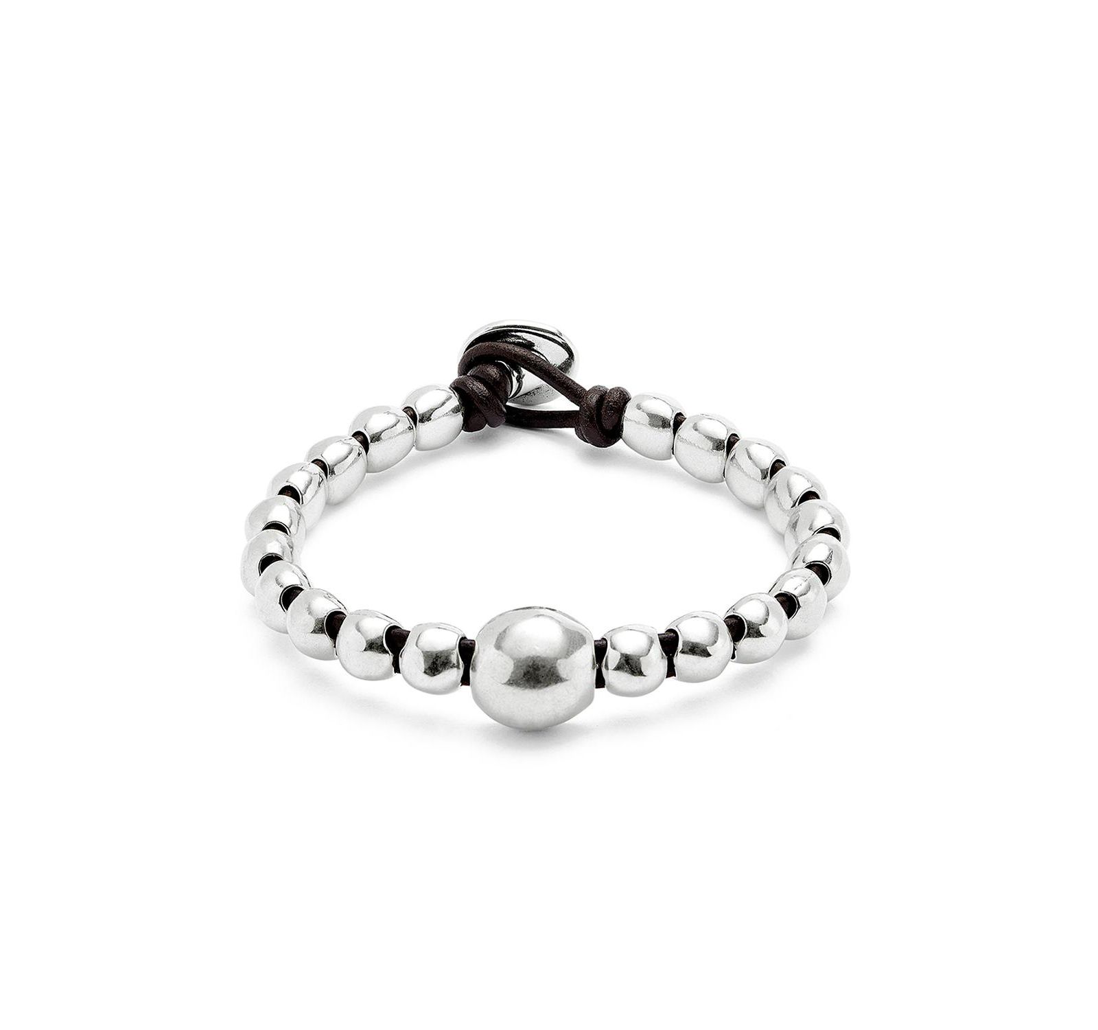 UNOde50 Classic Silver Bead Strand Bracelet