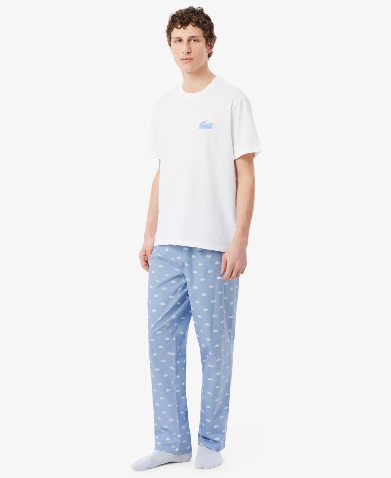 Мужской комплект Lacoste Short-Sleeve T-Shirt and Pajama Pants, 2-Piece Set
