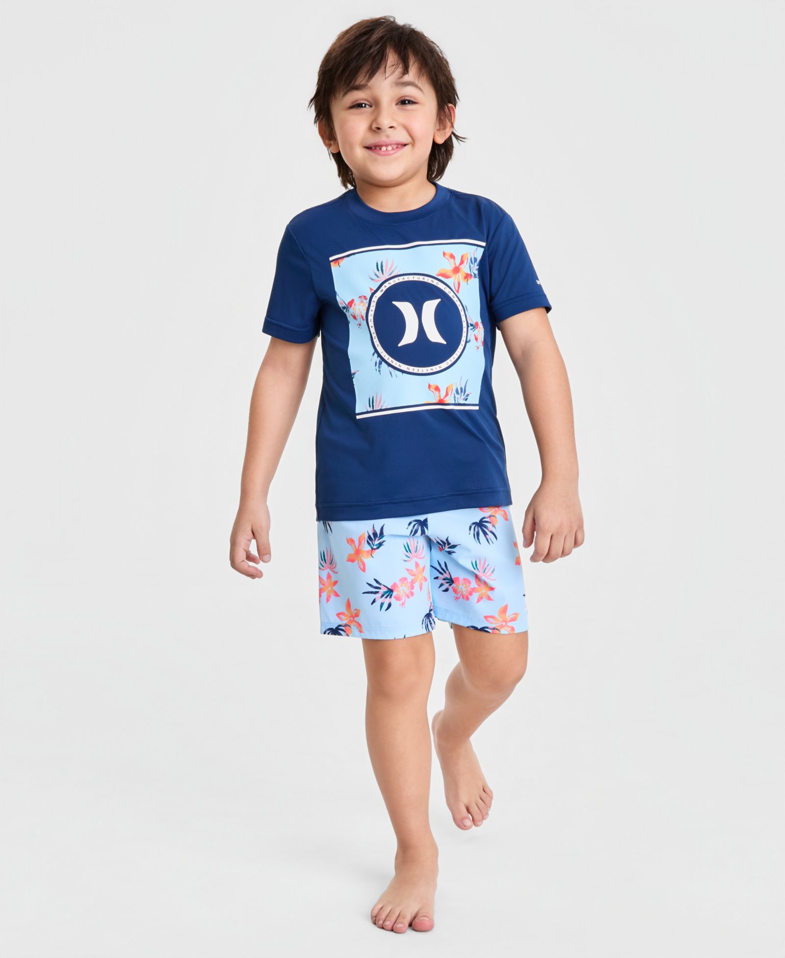 Hurley Детский 2T-5T Tropical Floral 2-Piece Swim Set