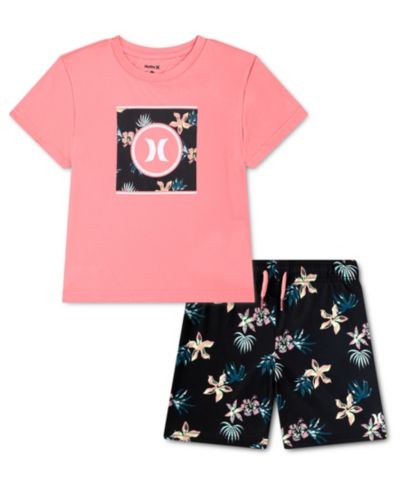 Hurley Детский 2T-5T Tropical Floral 2-Piece Swim Set