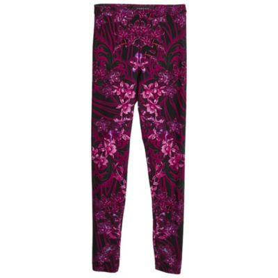 Pre-Owned Versace Women's Pink/multicolor Printed Jersey Leggings