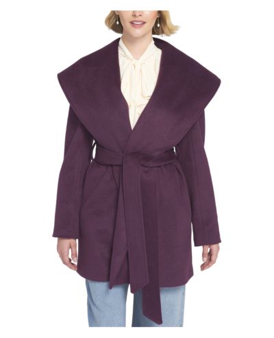Женское шерстяное пальто с поясом ELLE Collection