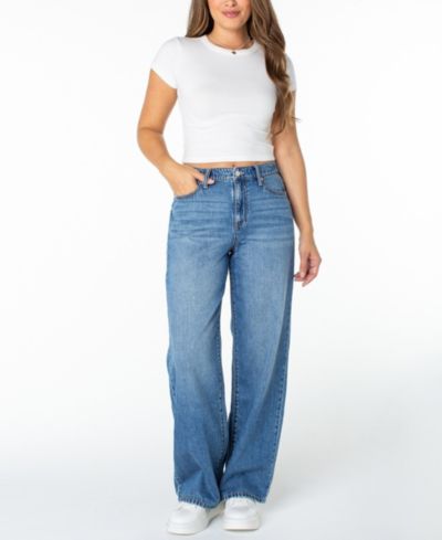 Celebrity Pink Juniors' High-Rise Wide-Leg Jeans