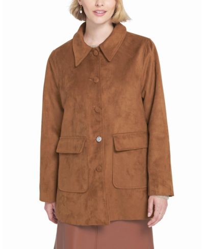 ELLE Collection Женское пальто из искусственной замши Utility