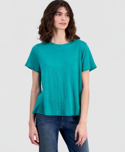 Женский джерси-футболка Eileen Fisher с круглым вырезом