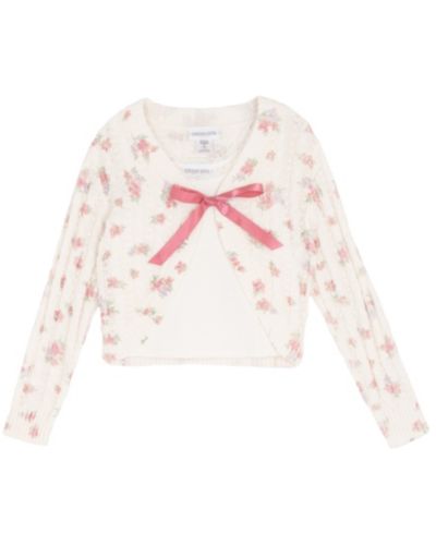Tween Diva Женский 7-12 Floral Printed Cardigan и Cami, 2-Piece Set