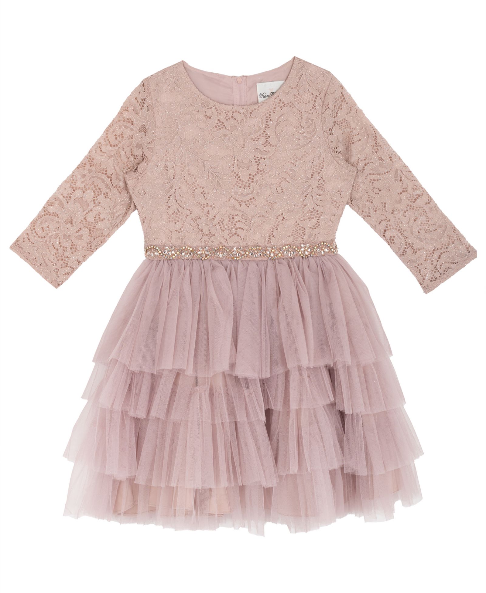 Платье для девочек Rare Editions 7-16 Glitter Lace Bodice