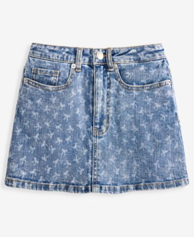 Детская джинсовая юбка With Jules Bow-Print 7-16