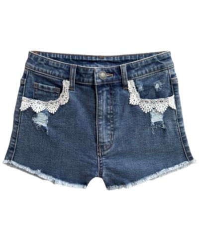 Джинсовые шорты With Jules Girls' 7-16 Lace-Trim Denim