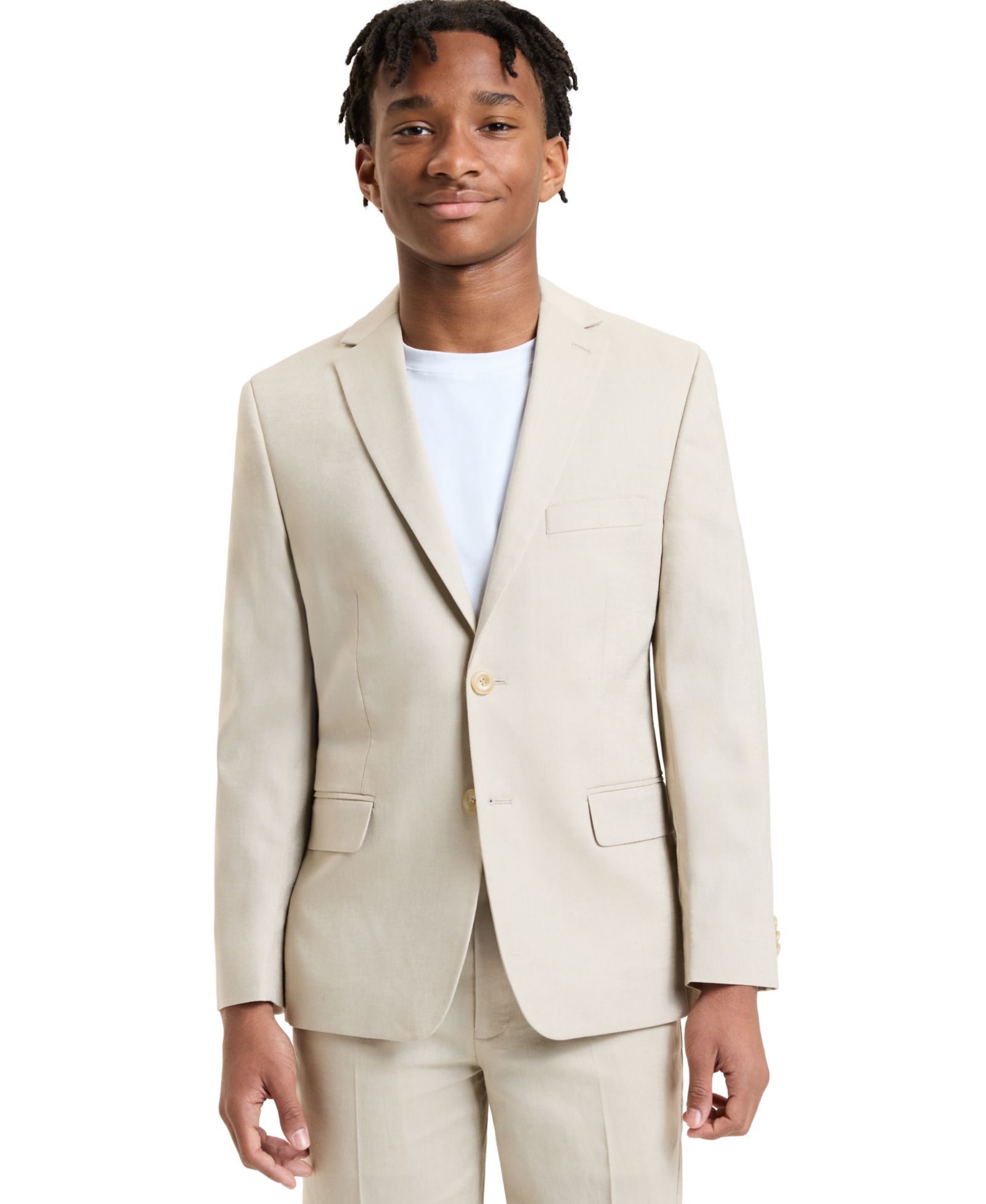 Michael Kors Детский жакет Khaki Linen Notch Collar