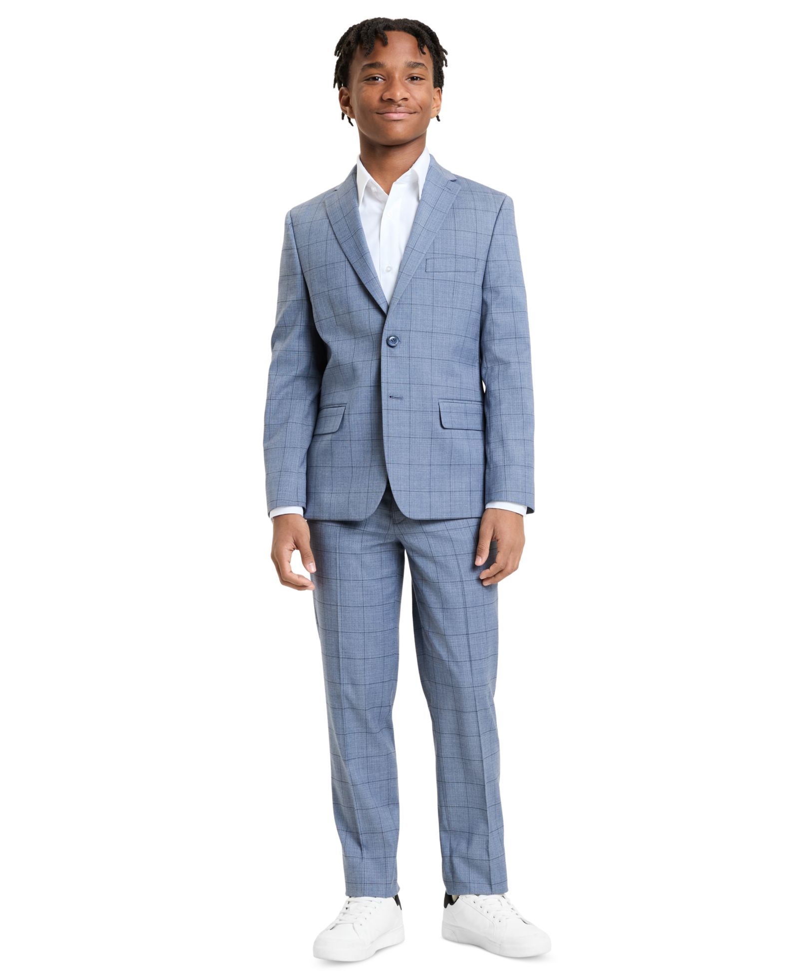 Мужской костюм Michael Kors Boys' 8-20 Windowpane, 2-Piece Set
