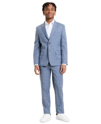 Мужской костюм Michael Kors Boys' 8-20 Windowpane, 2-Piece Set