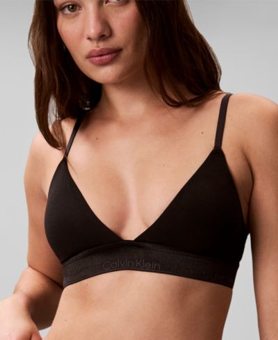 Calvin Klein Women's Icon Cotton Modal Lightly Lined Triangle Bralette QF8825