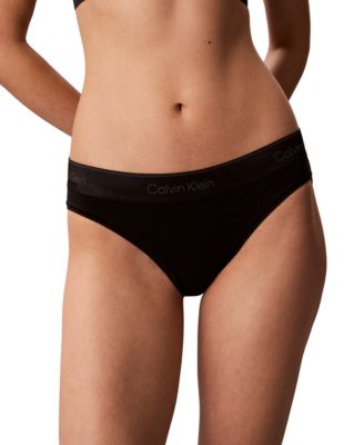 Женские трусики-бикини Calvin Klein Icon из хлопка и модала с металлическим логотипом, QF8827