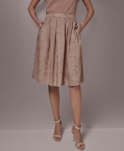 Donna Karan New York Women's Embroidered Pleated Skirt