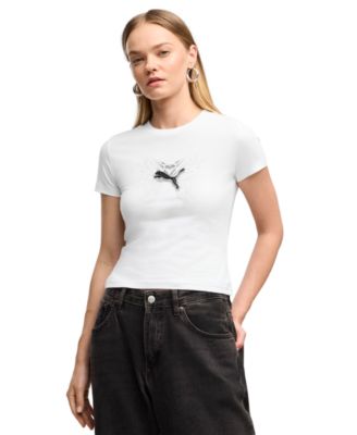 Puma Women's Street Glam Slim Short-Sleeve Graphic T-Shirt