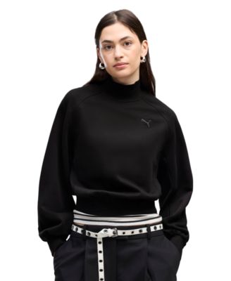 Puma Women's Relaxed Mock-Neck Long-Sleeve Top