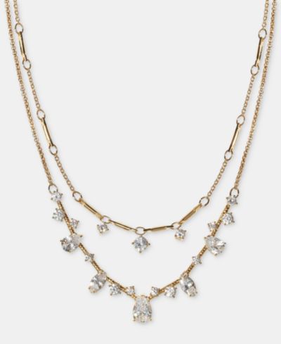 Многослойное ожерелье Anne Klein Cubic Zirconia Bar