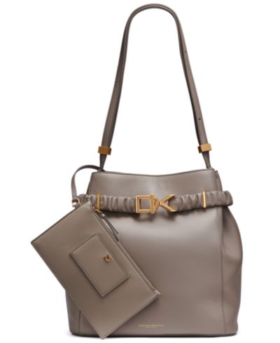 Donna Karan New York Gingham Medium Bucket Bag