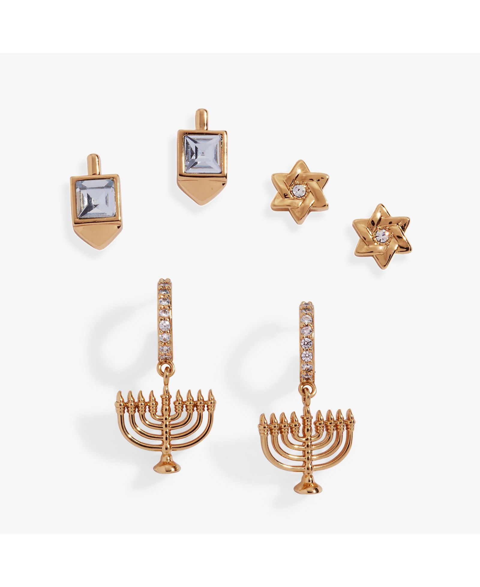 Набор серег-гвоздиков Hanukkah
