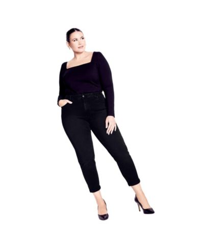Женские джинсы Avenue Plus Size Tall Denim Girlfriend Stretch