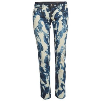 Pre-Owned Alexander Mcqueen женские джинсы синего цвета с эффектом выцветания