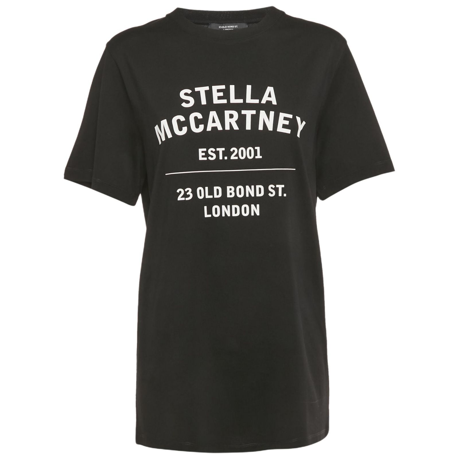 Stella McCartney Женская футболка из хлопка с принтом 23 Old Bond Street London, б/у