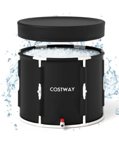 Costway Foldable Ice Bath Tub with Plunge Pool for Recovery Cold Water Therapy Training