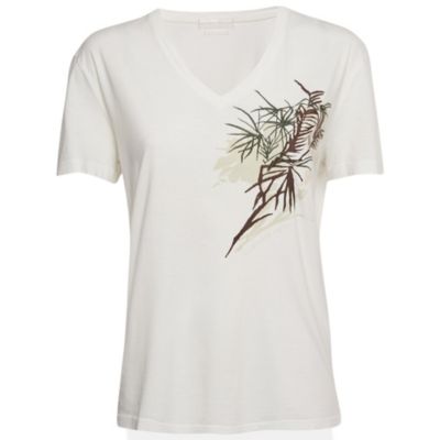 Женская футболка Alexander Mcqueen с вышивкой и V-образным вырезом, б/у