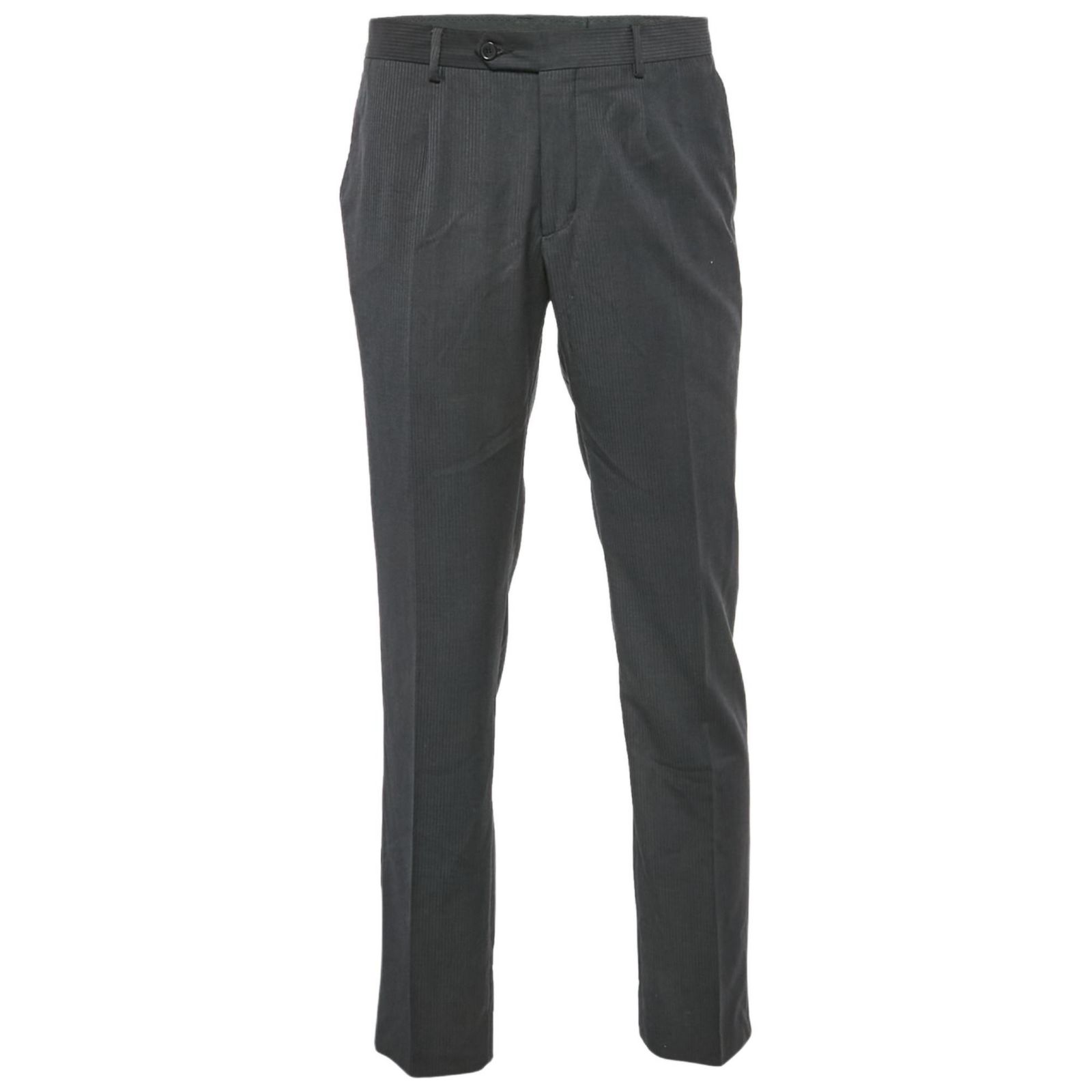 Pre-Owned Dolce & Gabbana Men's Black Pinstripe Crepe Formal Trousers
