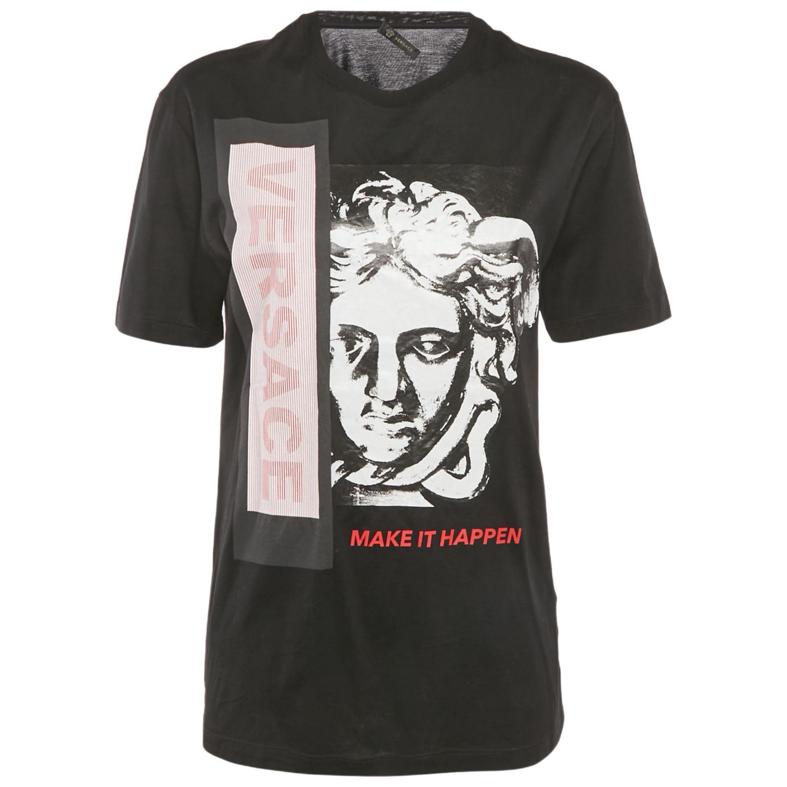Женская хлопковая футболка Pre-Owned Versace Make It Happen Print