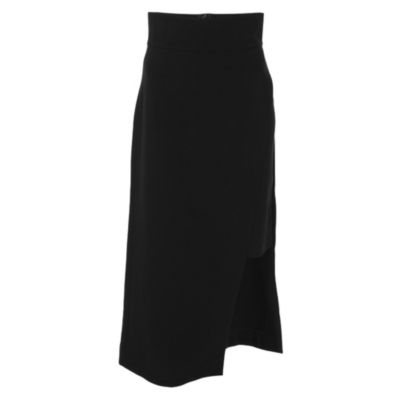 Pre-Owned Dolce & Gabbana Women's Black Knit Asymmetric Midi Skirt