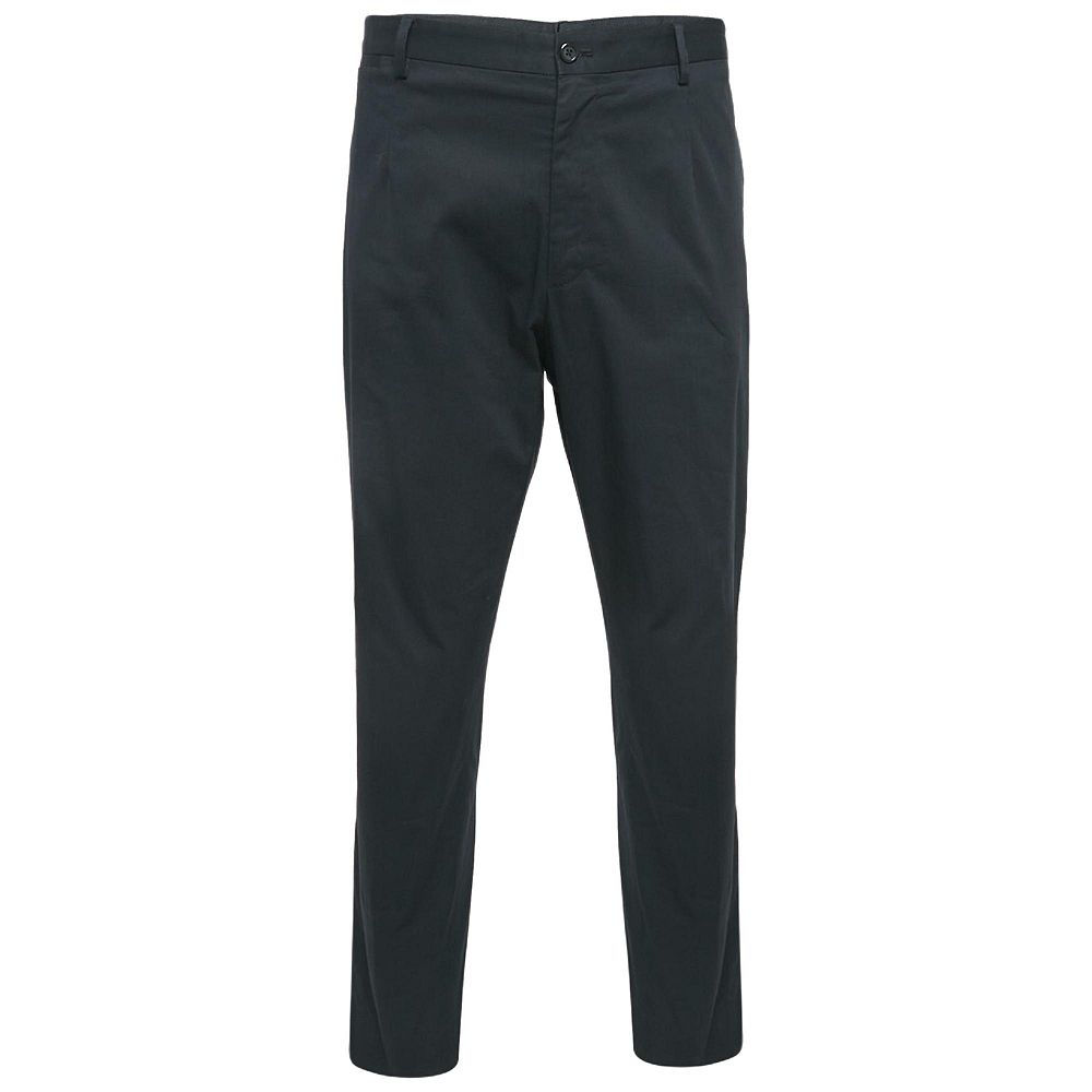 Мужские брюки Pre-Owned Dolce & Gabbana Black Cotton Tailored