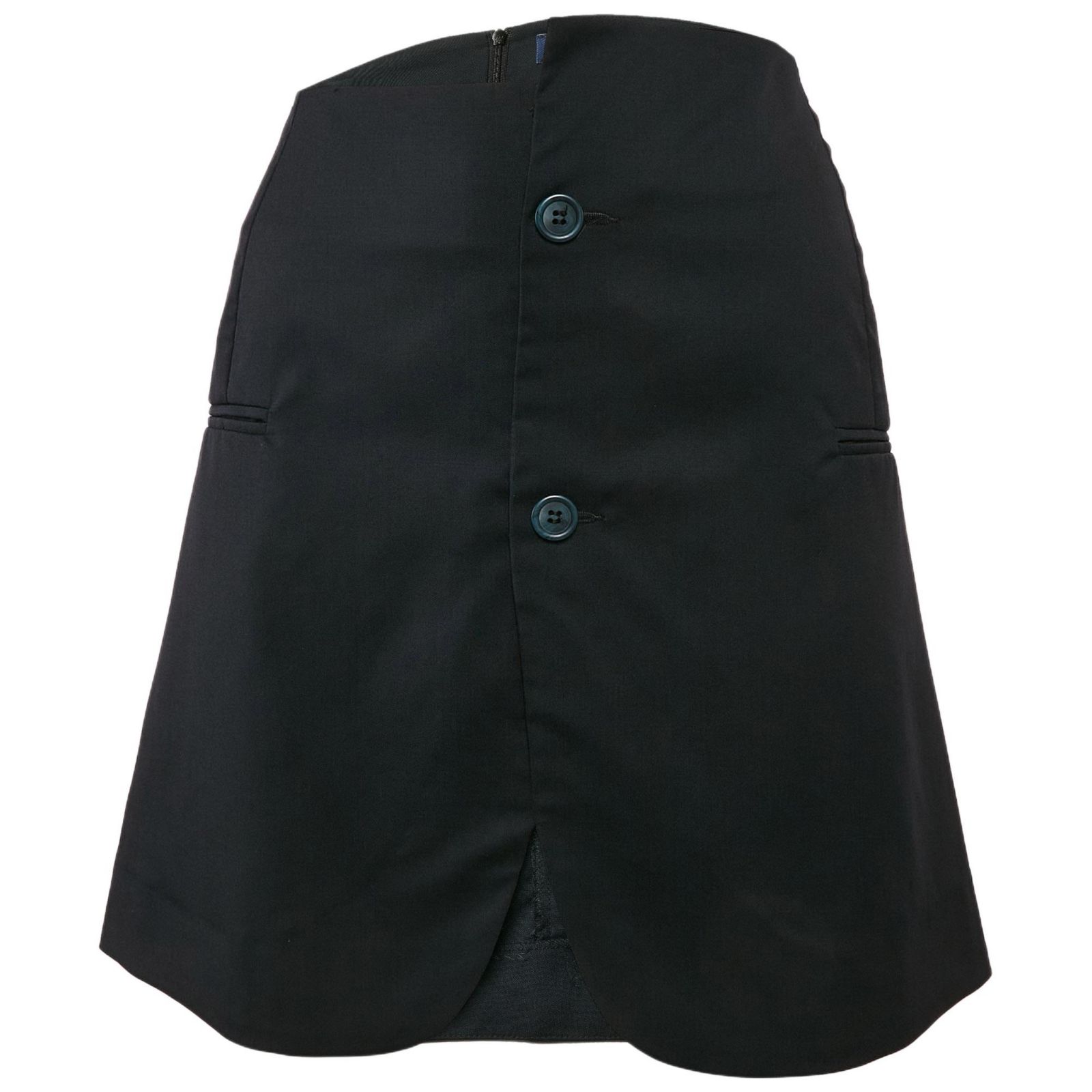 Pre-Owned Jacquemus Women's Navy Blue Gabardine Mini Skirt
