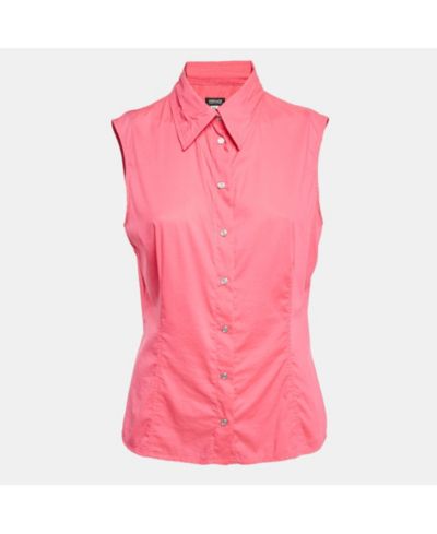 Pre-Owned Versace топ без рукавов из хлопковой смеси с украшениями Jeans Couture, женский