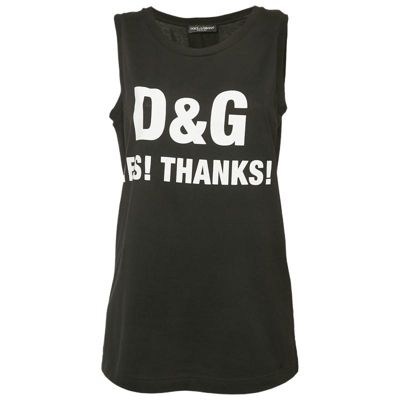 Dolce & Gabbana Женская майка Millennials с принтом, джерси