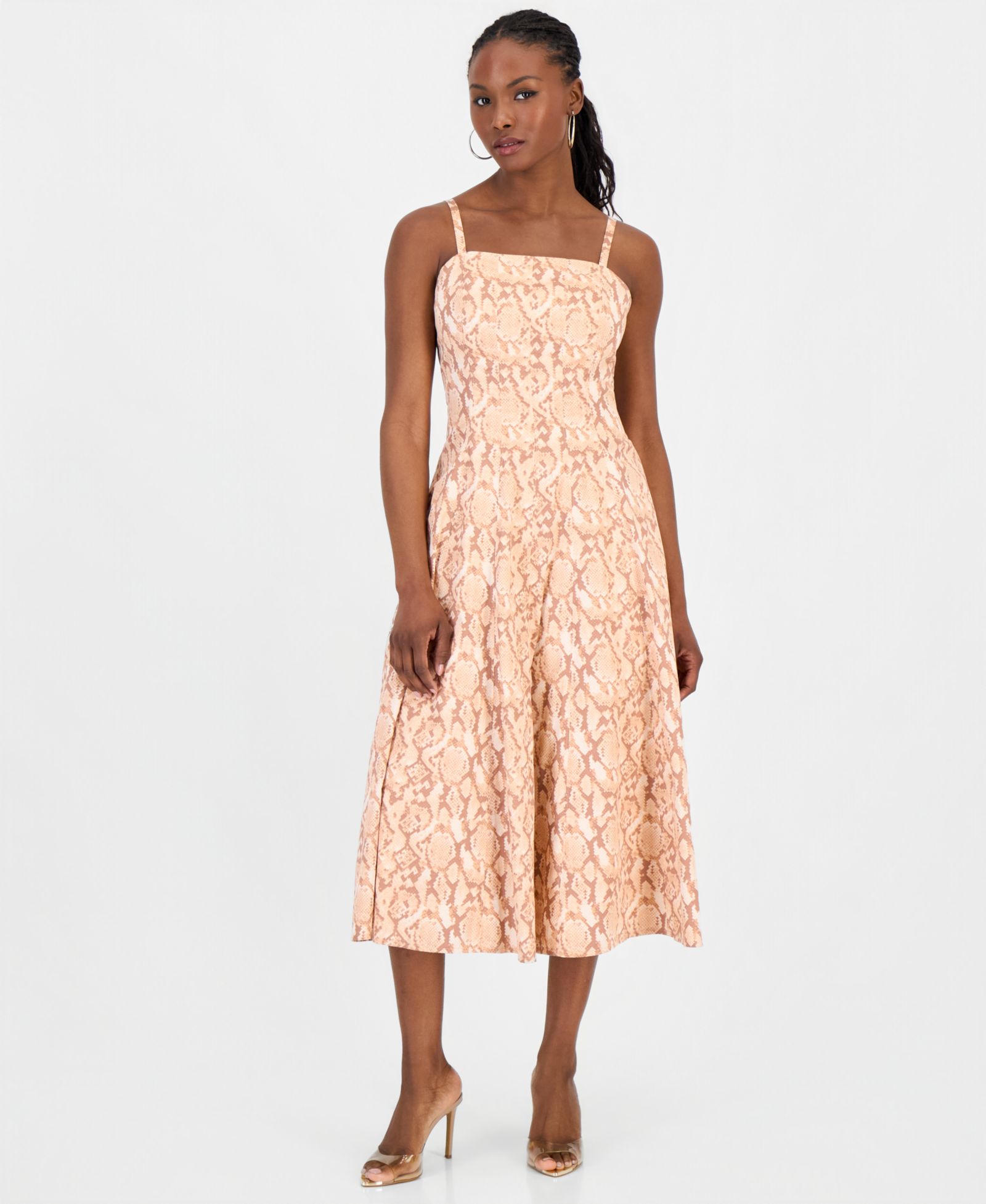 I.N.C. International Concepts Petite Printed Cotton Midi Dress, Macy's Exclusive