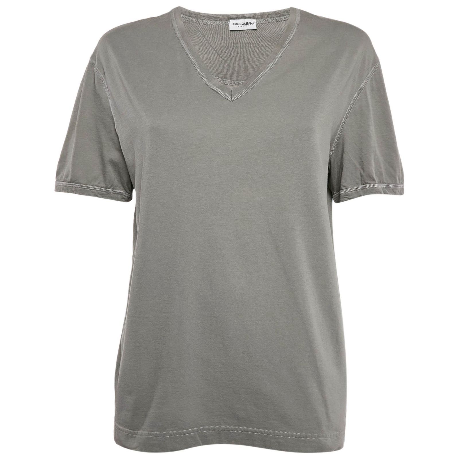 Pre-Owned Dolce & Gabbana Women's Black And Beige Dice Key Printed Silk Short Sleeve Top