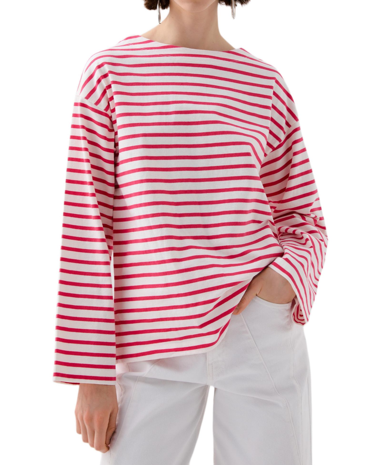 Женская футболка Scalpers Women's Stripes Label Ls Tee