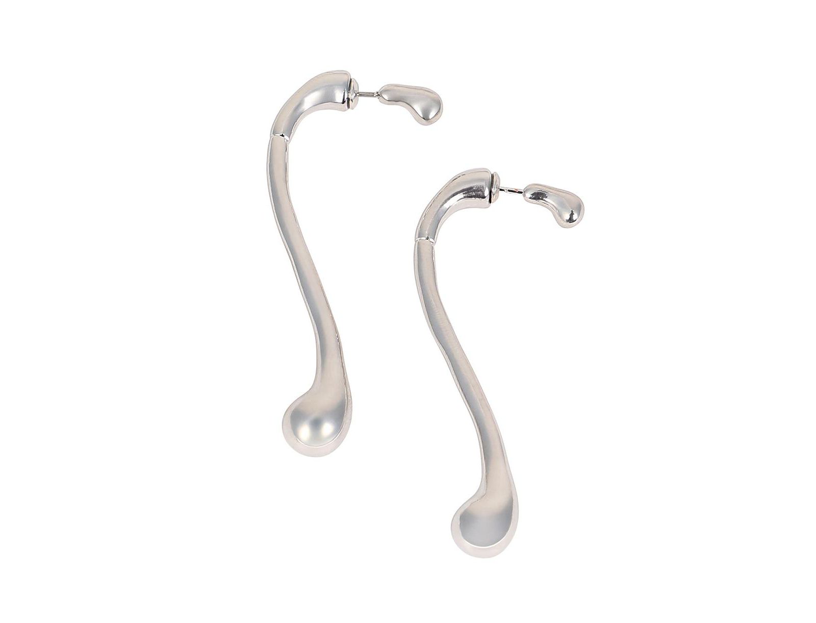 Women's The Back-Drip Drop Earrings - Metallic Silver