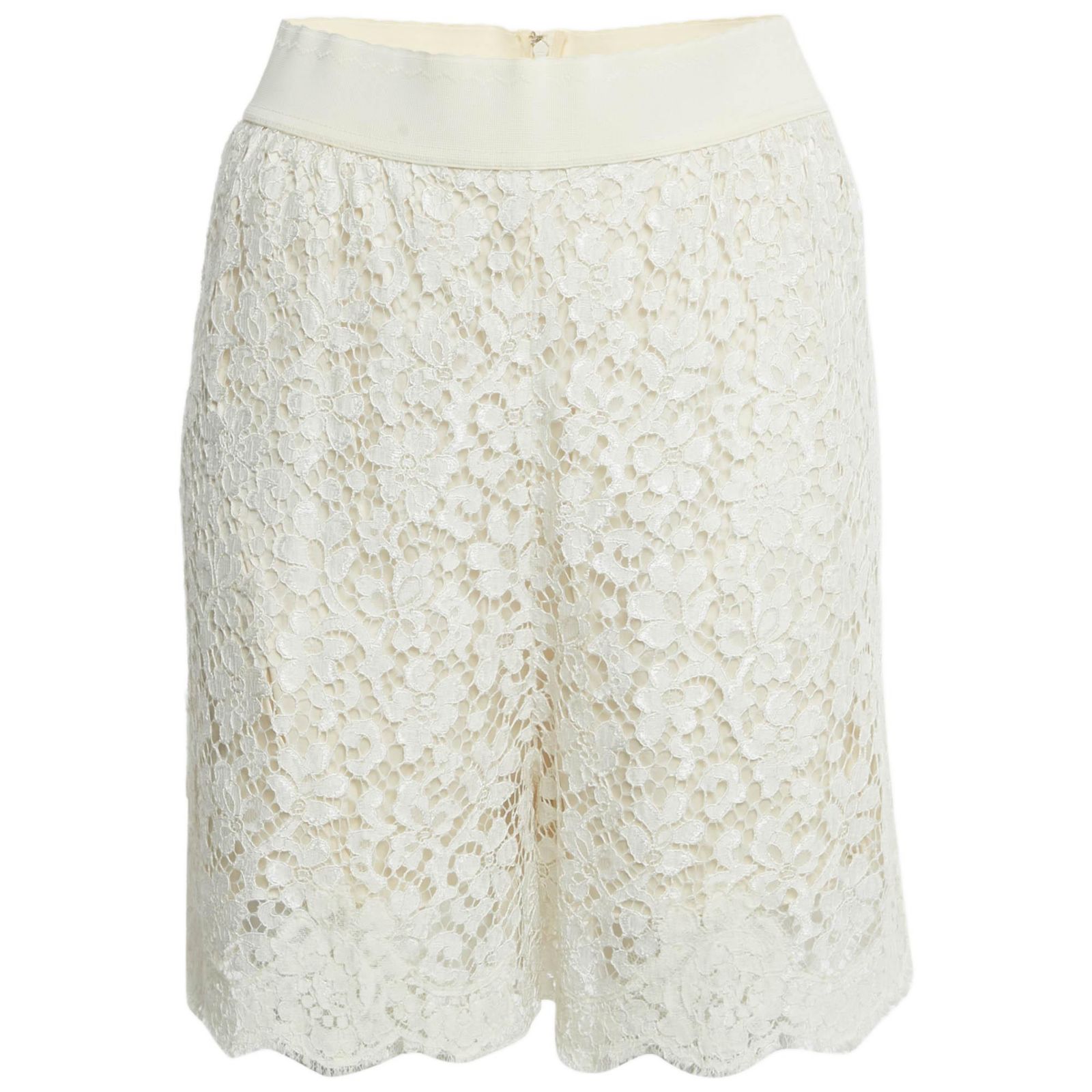 Шорты Pre-Owned Dolce & Gabbana Women's White Lace