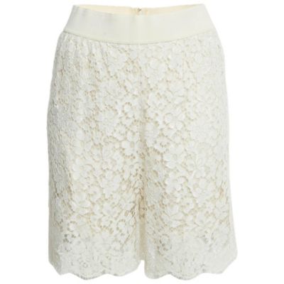 Шорты Pre-Owned Dolce & Gabbana Women's White Lace