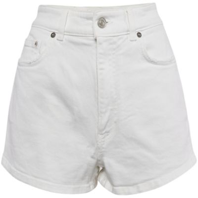 Pre-Owned Givenchy Women's White Denim Distress Pocket Detail Shorts